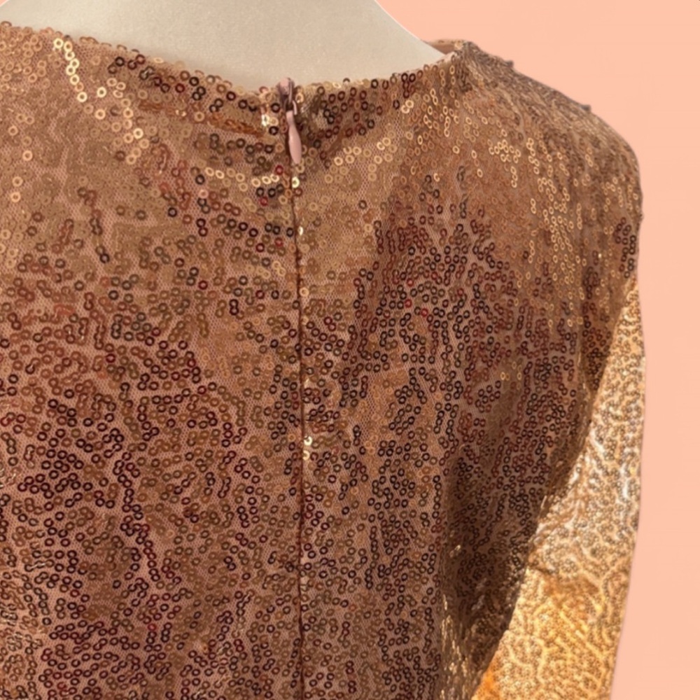Rose Gold Y2K Sequin Micro Mini dress ✨ - Picture 3 of 10